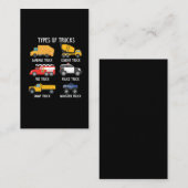 Carte De Visite Conducteur Cool de recyclage des ordures pour les (Devant / Derrière)