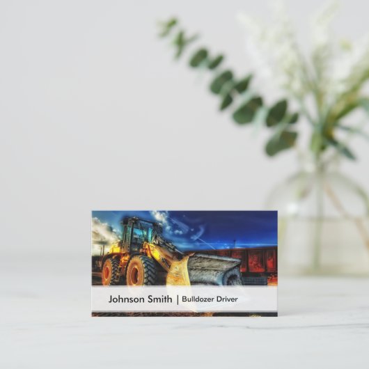 Carte De Visite Conducteur de bulle de construction professionnell (Debout devant)