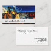 Carte De Visite Conducteur de bulle de construction professionnell (Devant / Derrière)