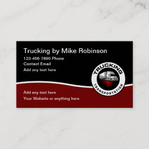 Carte De Visite Conducteur de camion de camionnage moderne cool