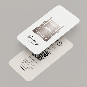 Carte De Visite Conducteur de camion de logistique de déménagement
