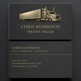 Carte De Visite Conducteur de camion de transport de marchandises 