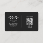 Carte De Visite Conducteur de camion moderne élégant Black Silver  (Dos)