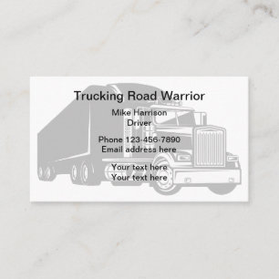 Carte De Visite Conducteur de camion simple expédition