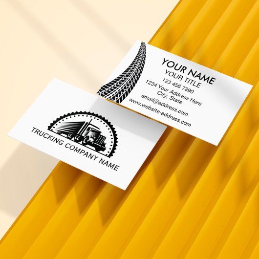 Carte De Visite Conducteur de camionnage professionnel Logo modern