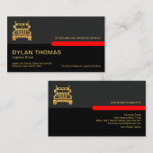 Carte De Visite Conducteur de camionnette logistique pour les colo (Devant / Derrière)