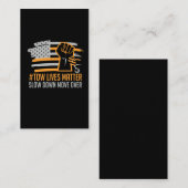 Carte De Visite Conducteur de remorqueur américain de remorquage (Devant / Derrière)