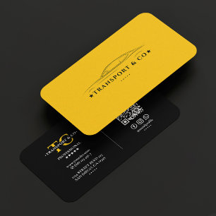 Carte De Visite Conducteur de taxi minimaliste Transport de voitur