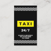 Carte De Visite Conducteur de taxi moderne et branché (Dos)