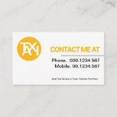 Carte De Visite Conducteur de taxi professionnel simple et simple (Dos)