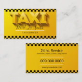 Carte De Visite Conducteur de taxi / Service de taxi (Devant / Derrière)