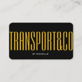 Carte De Visite Conducteur de voiture de transport jaune Noir mode (Devant)