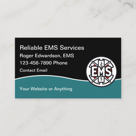 Carte De Visite Conducteur des services médicaux d'urgence (Devant)