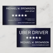 Carte De Visite Conducteur Minimal Navy (Devant / Derrière)