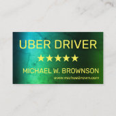 Carte De Visite Conducteur minimal vert (Dos)