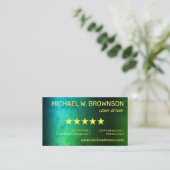 Carte De Visite Conducteur minimal vert (Debout devant)