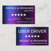 Carte De Visite Conducteur Minimal Violet (Devant / Derrière)