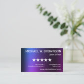 Carte De Visite Conducteur Minimal Violet (Debout devant)