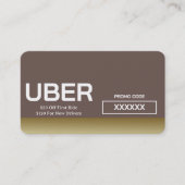 Carte De Visite Conducteur Uber Référence Moderne Bordure Dorée (Devant)