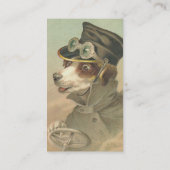 Carte De Visite Conducteur vintage de chien (Dos)