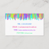 Carte De Visite Conduite moderne couleur arc-en-ciel (Dos)
