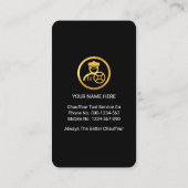 Carte De Visite Conduite sous-calèche Gold Tire (Dos)