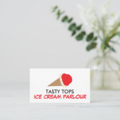 Carte De Visite Cône de crème glacée, Parlante de crème glacée (Debout devant)