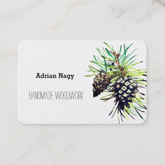 Carte de visite cône de pin (Devant)