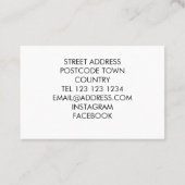 Carte de visite cône de pin (Dos)