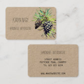 Carte de visite cône de pin (Devant / Derrière)