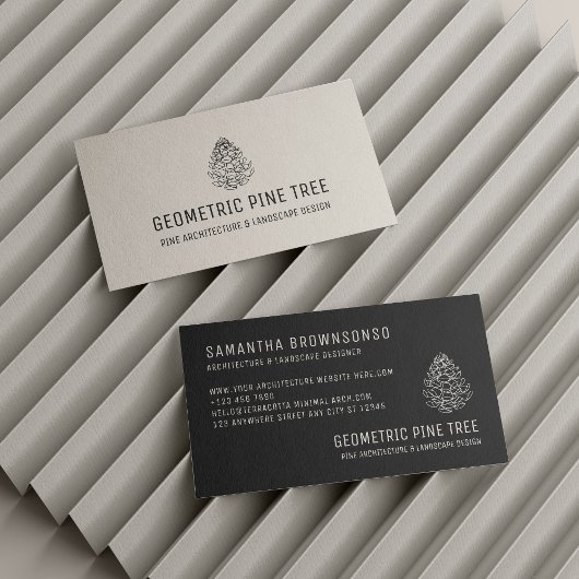 Carte De Visite Cône de pin rustique de la Forêt-Noire