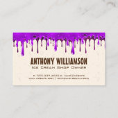 Carte De Visite cônes de crème glacée | Lecteurs de givrage (Dos)