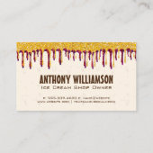 Carte De Visite cônes de crème glacée | Lecteurs de glace de parti (Dos)