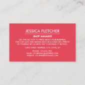 Carte De Visite Cônes de crème glacée, Parlante de crème glacée (Dos)