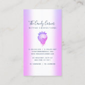 Carte De Visite Confection de chocolat aux fraises Déchets pourpre (Dos)