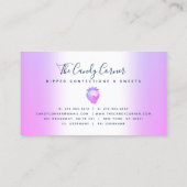 Carte De Visite Confection de fraises chocolatées Lits pourpres (Dos)