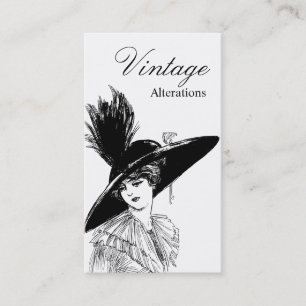 Carte De Visite Confectionneuse de mode vintage couturière de reto