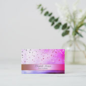 Carte De Visite Confetti à bande élégante moderne (Debout devant)