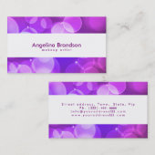 Carte De Visite Confetti blanc cool et unique (Devant / Derrière)