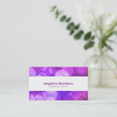 Carte De Visite Confetti blanc cool et unique (Debout devant)