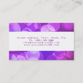 Carte De Visite Confetti blanc cool et unique (Dos)