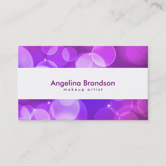 Carte De Visite Confetti blanc cool et unique (Devant)