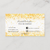 Carte De Visite confetti blanc or (Dos)