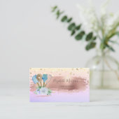 Carte De Visite Confetti, Brush Stroke Boulangerie Outils main Fle (Debout devant)