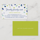 CARTE DE VISITE :: confetti chaux à la menthe (Devant / Derrière)