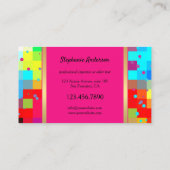 Carte De Visite Confetti coloré clair Abstrait (Dos)