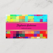 Carte De Visite Confetti coloré clair Abstrait (Devant)