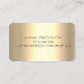 Carte De Visite Confetti en or, Ciseaux, Sèche-cheveux (Dos)