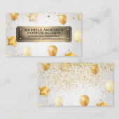 Carte De Visite Confetti et ballons | Événements (Devant / Derrière)