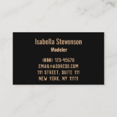 Carte De Visite Confetti étoiles dorées parties scintillant brilla (Dos)